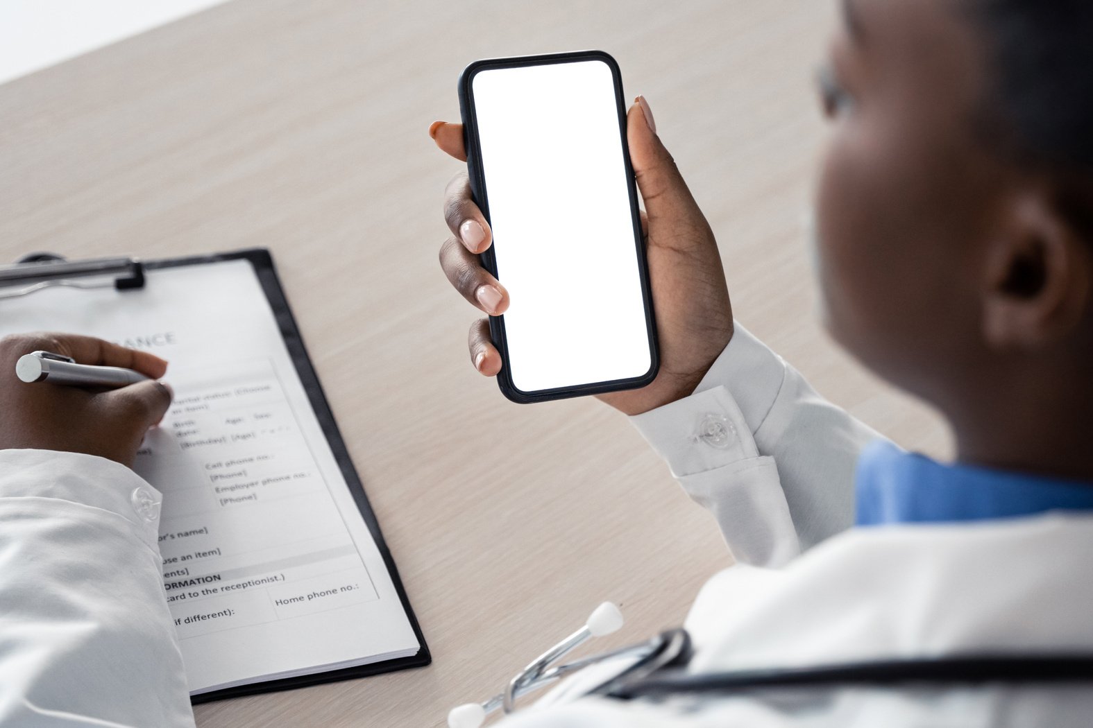 Phone Held by Doctor